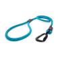 Preview: klassische Hundeleine TWIST - L - 115cm - blau mit schwarzen Punkten